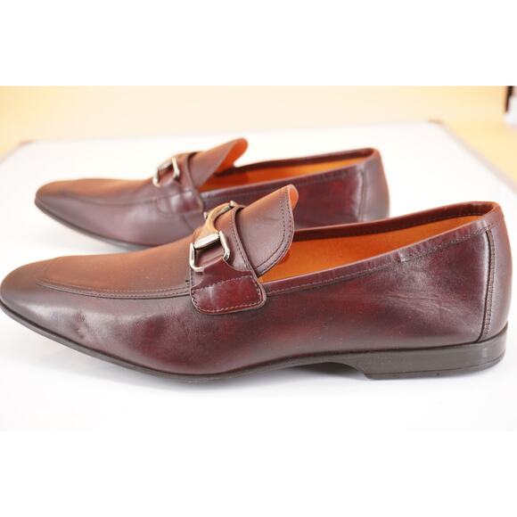 Magnanni Tazon Bit loafers size 9 New Mid brown Leather $395 NIB